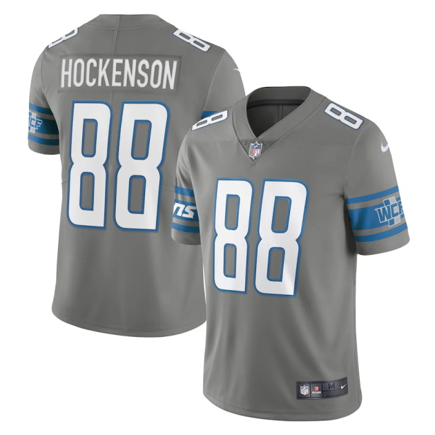 mens nike tj hockenson steel detroit lions vapor limited jersey